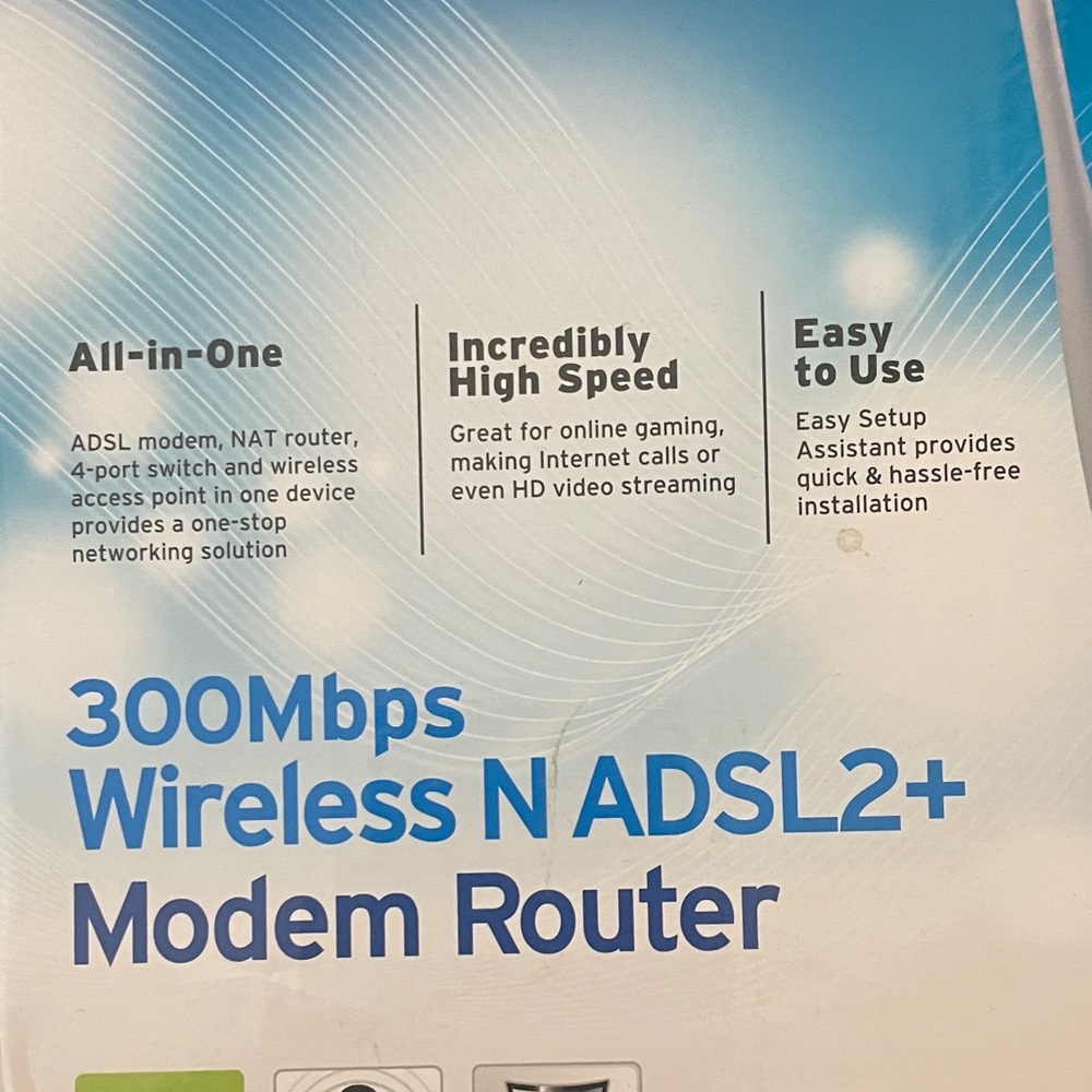 TP-Link Blue and White Wireless N Modem Router - Picture 5 of 5